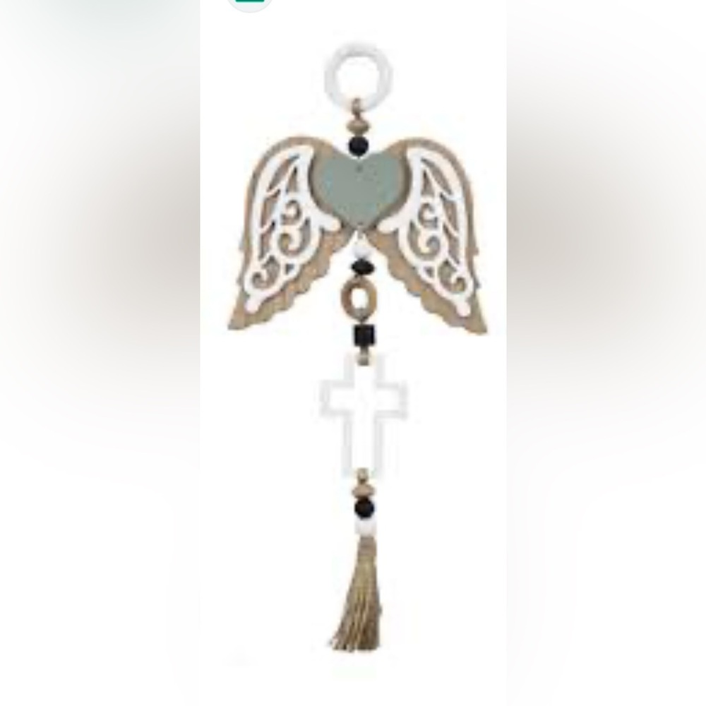 50%offw❤️ NEW YOUNG'S INC wood angel boho HG106